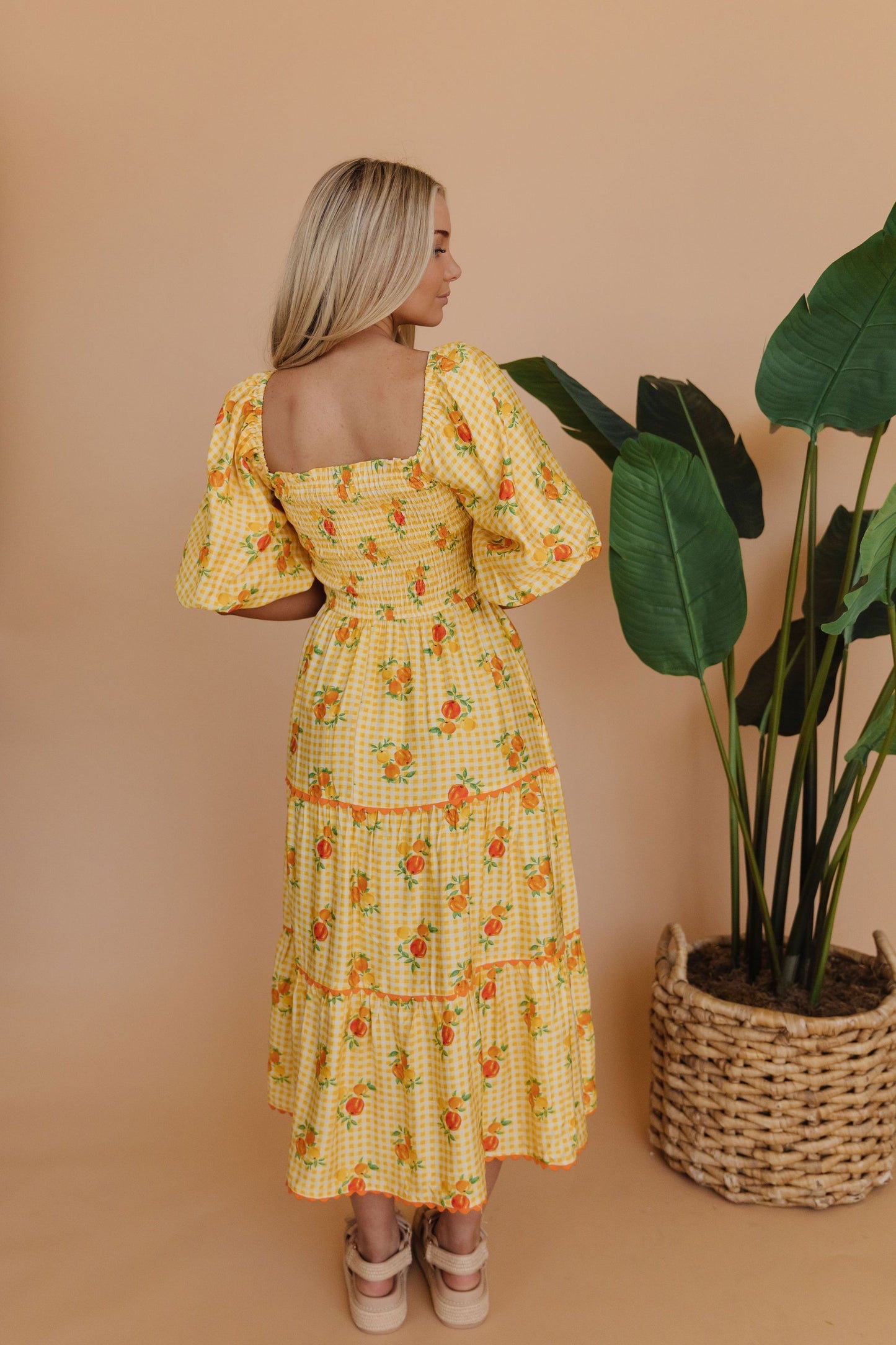 THE HARVEST PARTY MIDI DRESS IN ORANGE