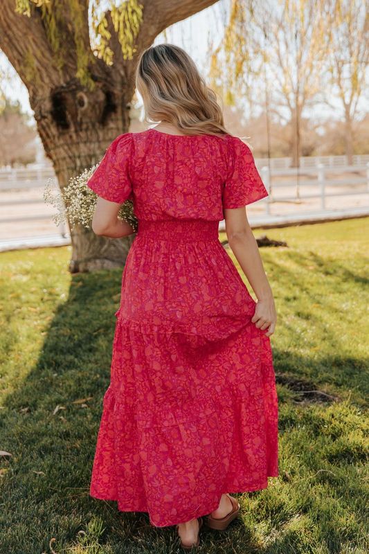 THE PALMER POPLIN DRESS IN PINK FLORAL