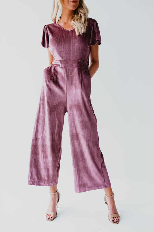 THE LIGHTS DOWNTOWN JUMPSUIT IN LILAC
