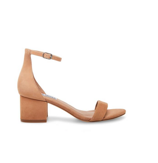 THE IRENEE HEELS IN TAN NUBUCK BY STEVE MADDEN