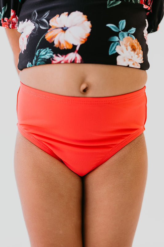 GIRLS SWIM BOTTOM IN BISOU RASPBERRY BY PINK DESERT