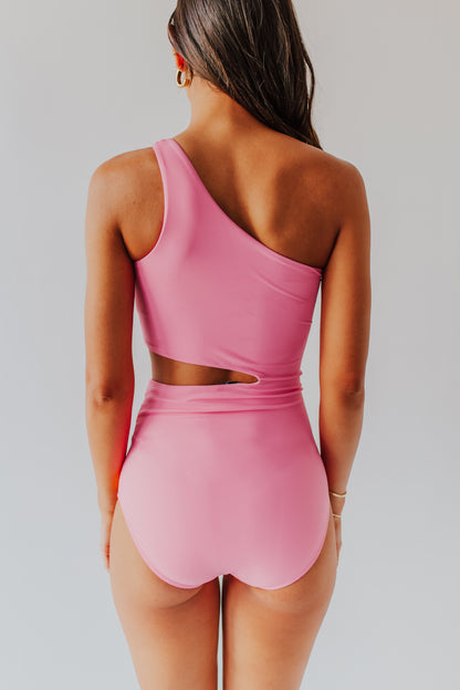 CANCUN CUT OUT ONE PIECE IN SHERBERT COLOR BLOCK BY PINK DESERT