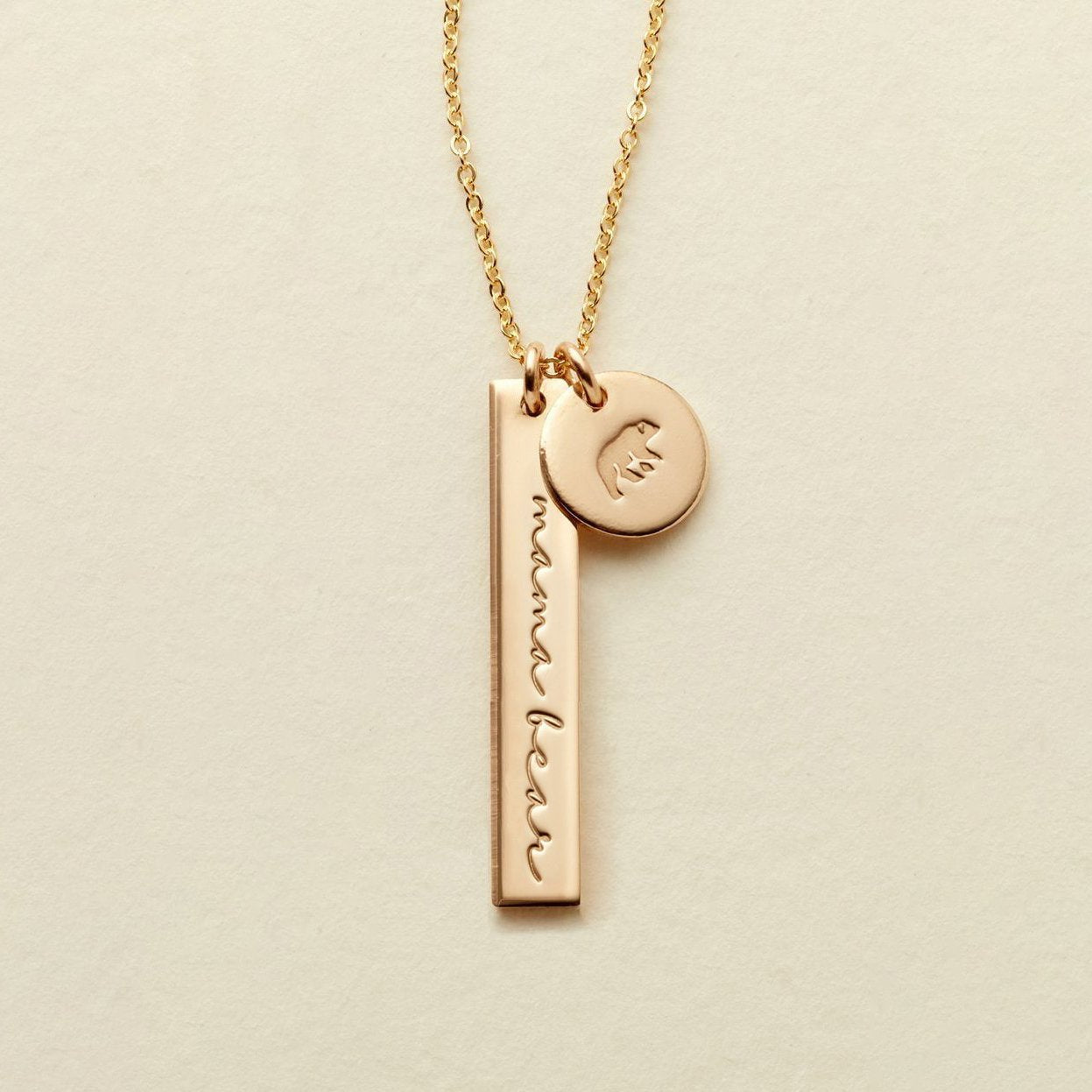 MAMA BEAR & CO NECKLACE- GOLD FILLED - MADE BY MARY