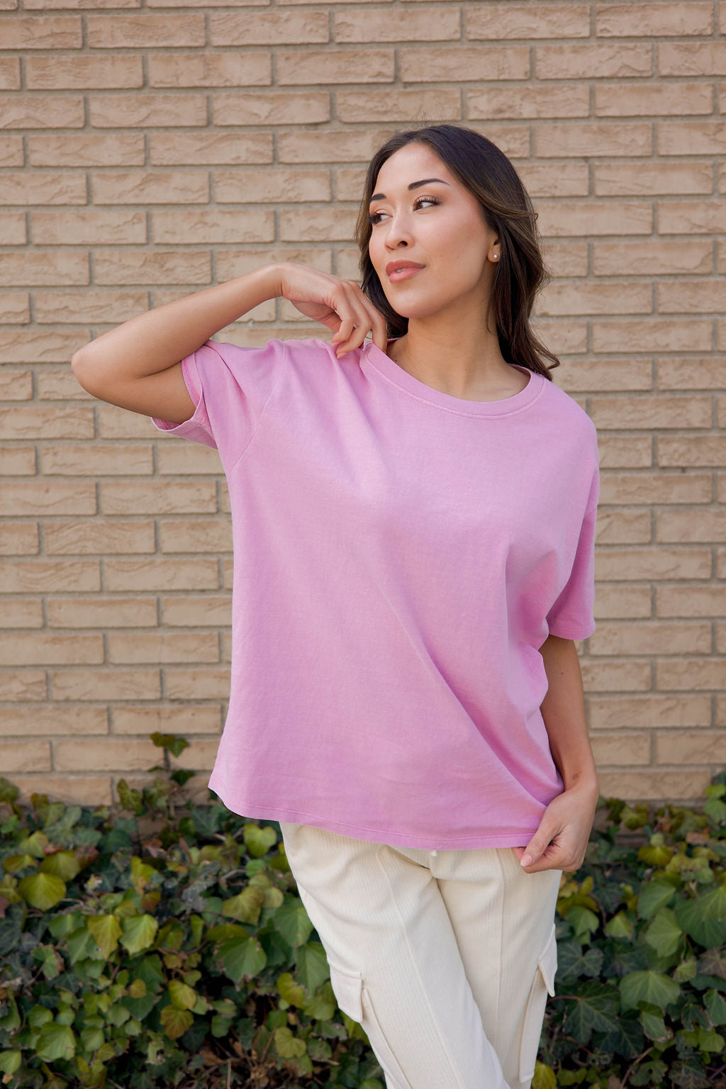 THE DALEY BASIC TEE IN LILAC