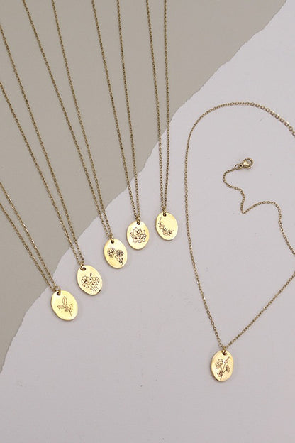 THE BIRTH FLOWER NECKLACE IN GOLD