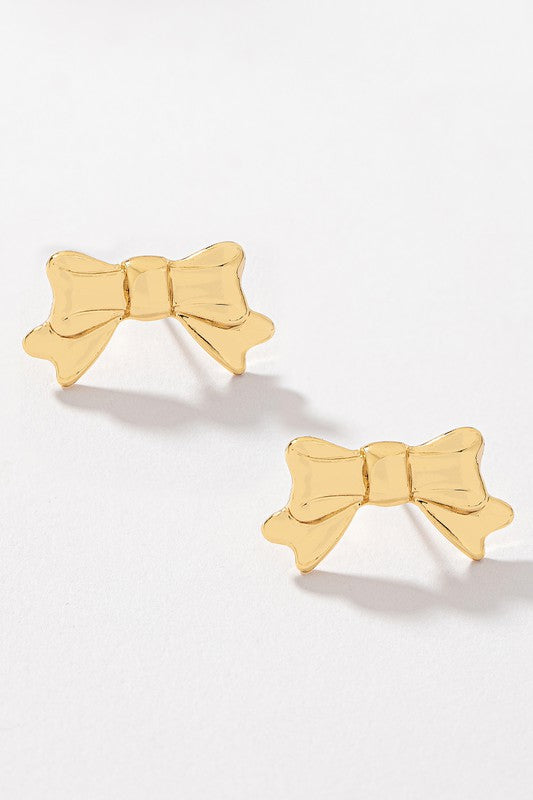 THE BOW TIE EARRINGS IN GOLD