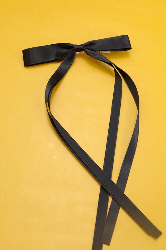 THE SATIN BOW HAIR CLIP (4 COLORS)