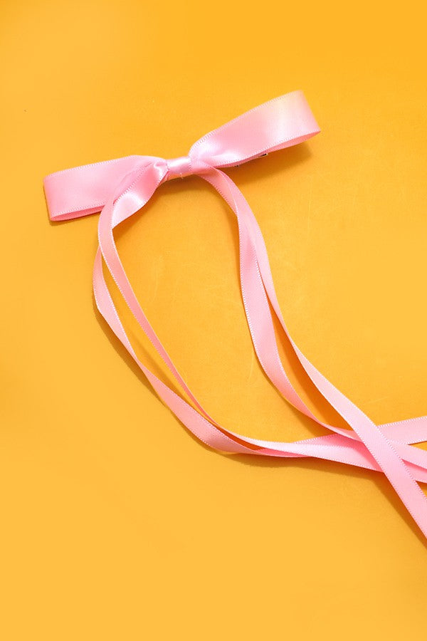 THE SATIN BOW HAIR CLIP (4 COLORS)