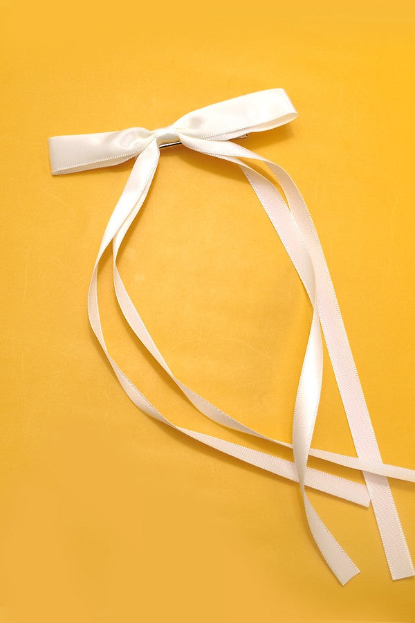 THE SATIN BOW HAIR CLIP (4 COLORS)