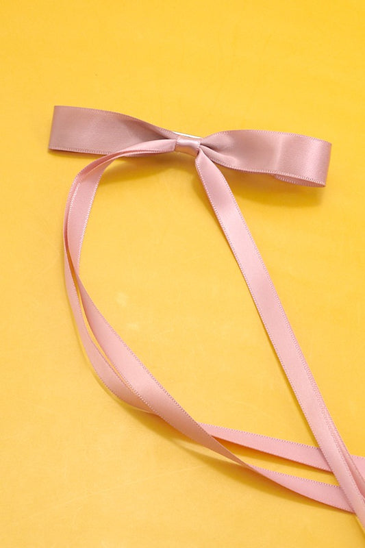 THE SATIN BOW HAIR CLIP (4 COLORS)