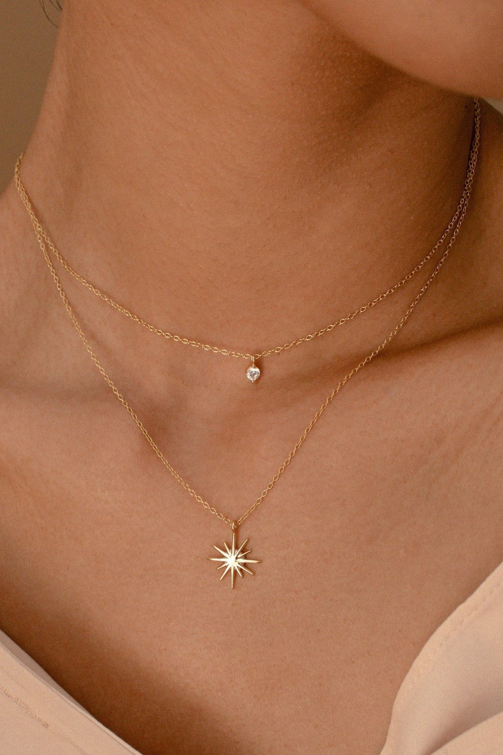 THE CELESTIAL STARBURST LAYERED NECKLACE