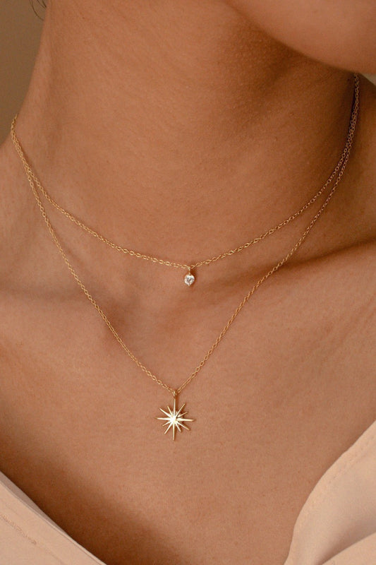 THE CELESTIAL STARBURST LAYERED NECKLACE