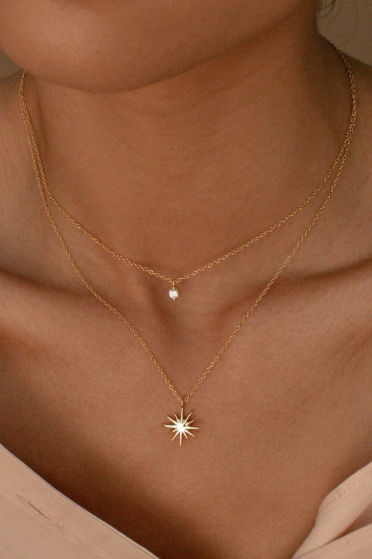 THE CELESTIAL STARBURST LAYERED NECKLACE