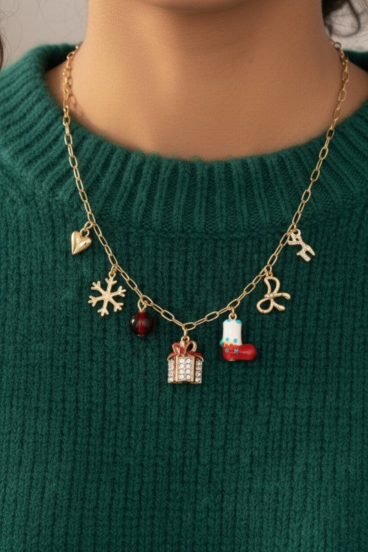 THE CHRISTMAS HOLIDAY CHARM NECKLACE IN GOLD