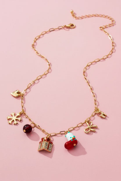 THE CHRISTMAS HOLIDAY CHARM NECKLACE IN GOLD