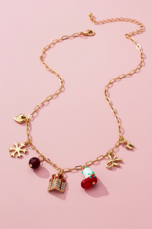 THE CHRISTMAS HOLIDAY CHARM NECKLACE IN GOLD