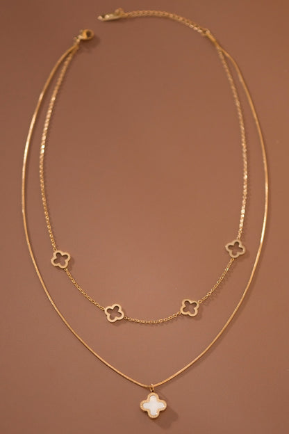 THE DOUBLE SIDED CLOVER NECKLACE