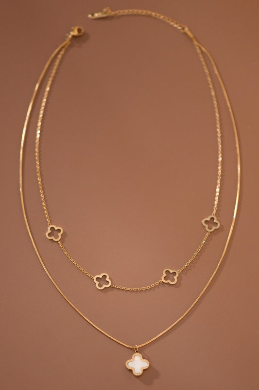 THE DOUBLE SIDED CLOVER NECKLACE