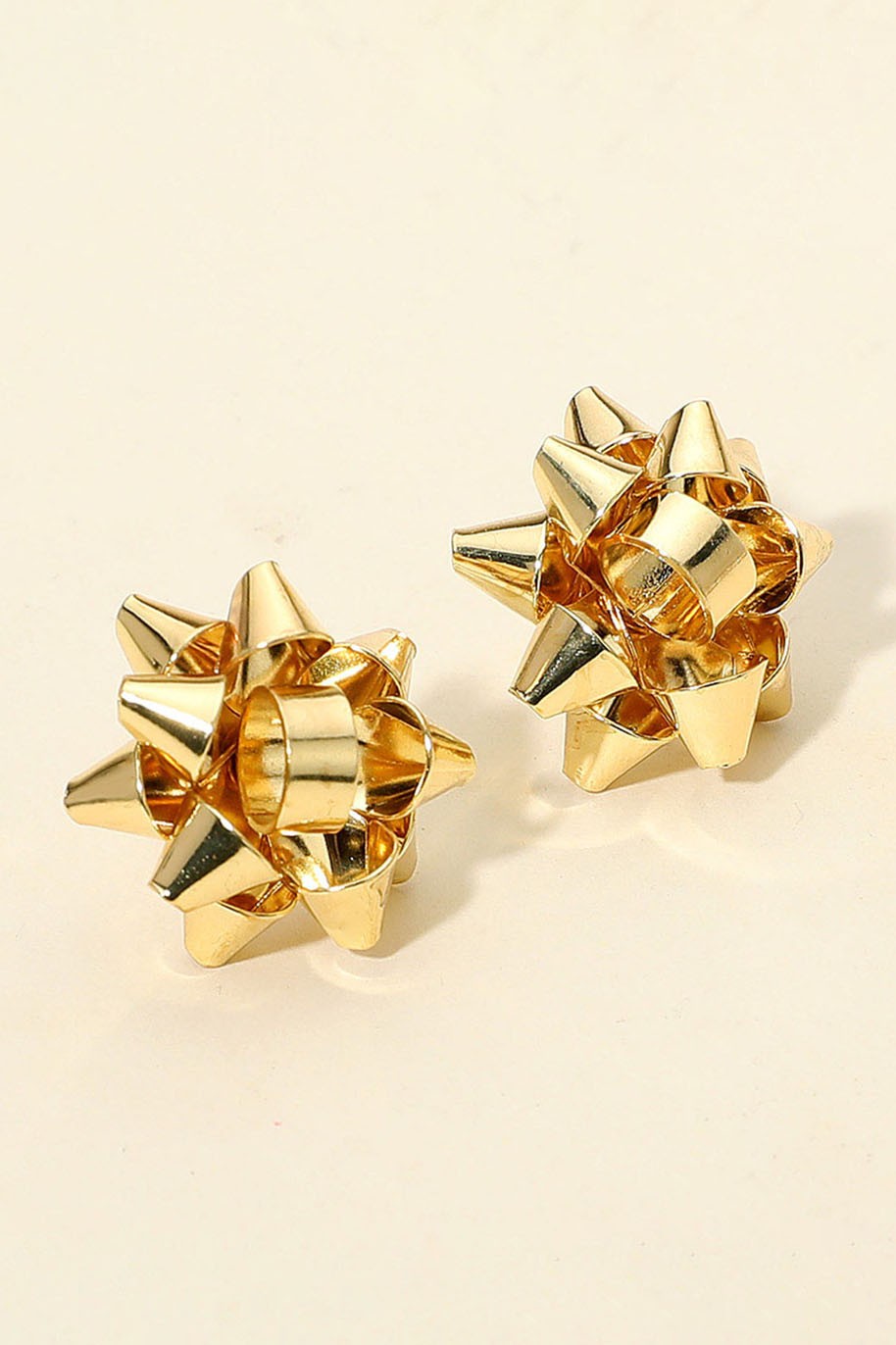 THE HOLIDAY BOW STUD EARRINGS LARGE