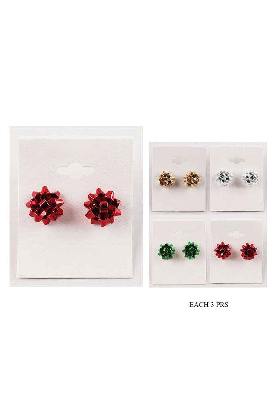 THE HOLIDAY BOW STUD EARRINGS SMALL