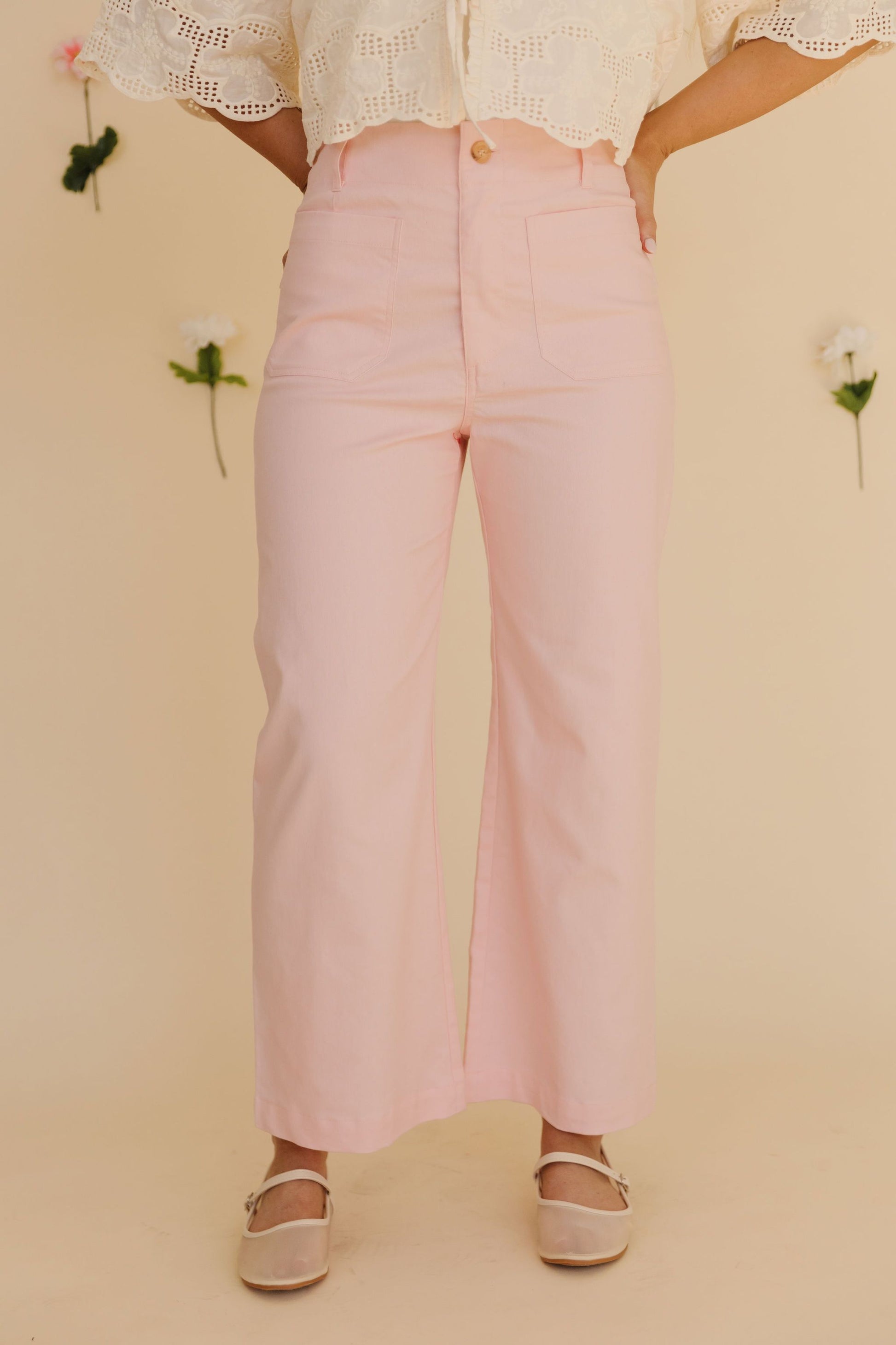 THE CARTER CROPPED SUMMER PANTS IN PINK – Pink Desert