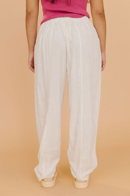 THE TRISTEN BARREL PANTS IN OATMEAL