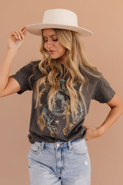 THE WESTERN STAR GRAPHIC TEE IN CHARCOAL