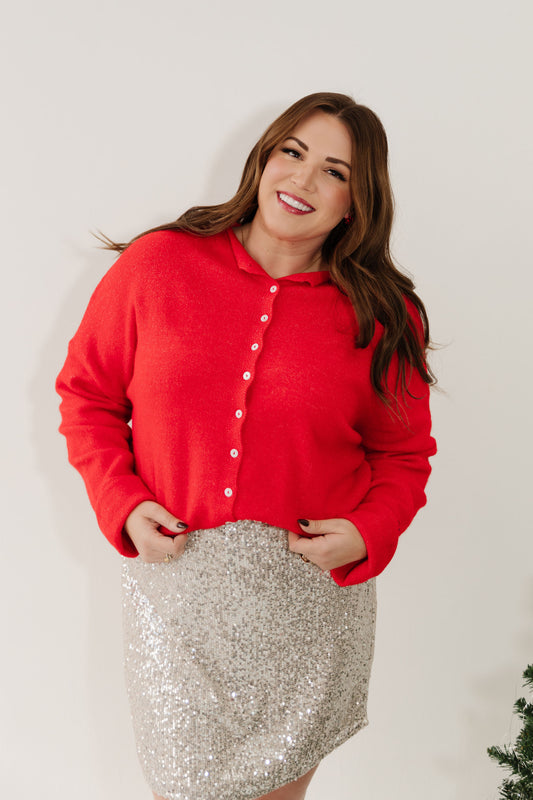 THE CAMPBELL CARDIGAN IN RED