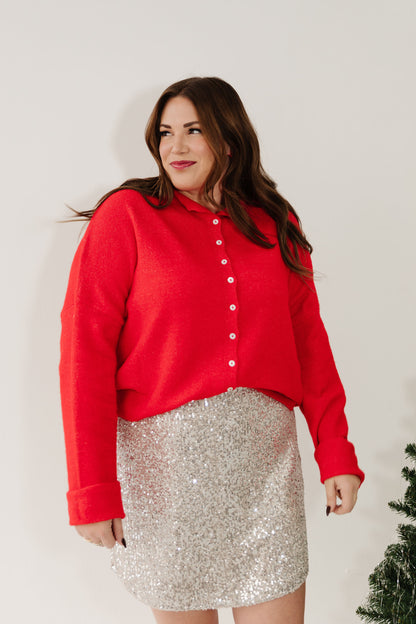 THE CAMPBELL CARDIGAN IN RED