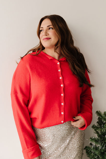 THE CAMPBELL CARDIGAN IN RED