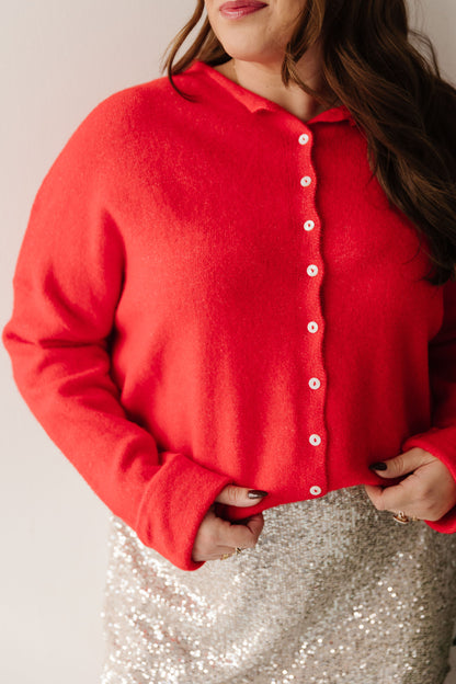 THE CAMPBELL CARDIGAN IN RED
