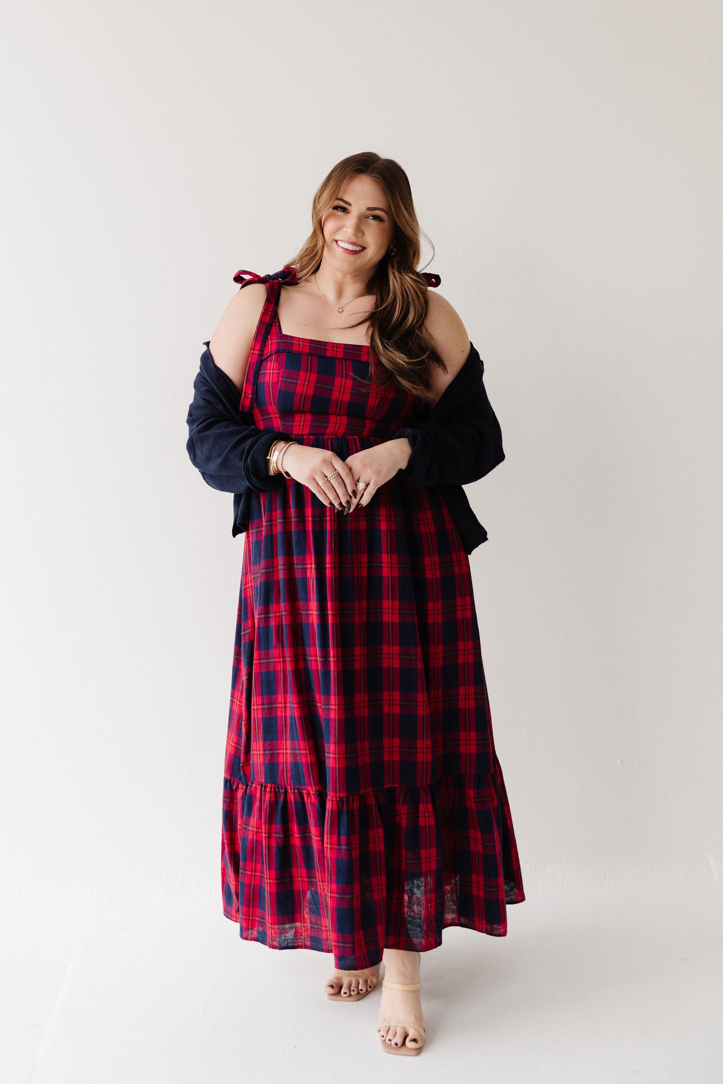 THE KATHERINE TARTAN MAXI IN RED PLAID