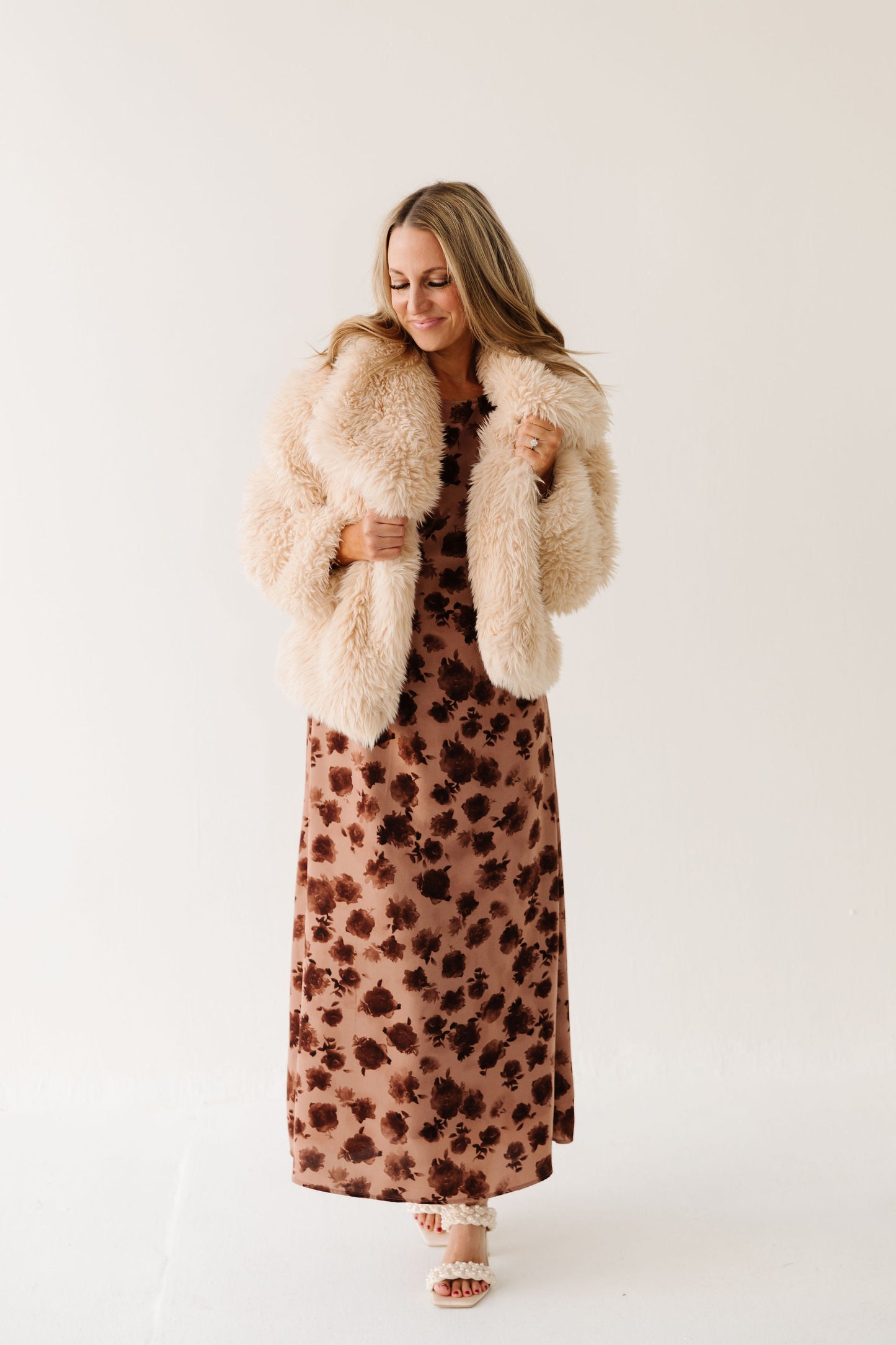 THE FAE FAUX FUR JACKET IN KHAKI