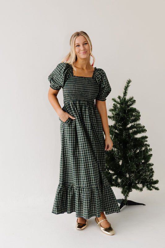 THE DARCI MARIE DRESS IN HUNTER BY PINK DESERT