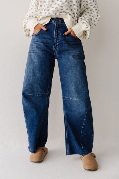 JBD BARREL JEANS IN DARK DENIM