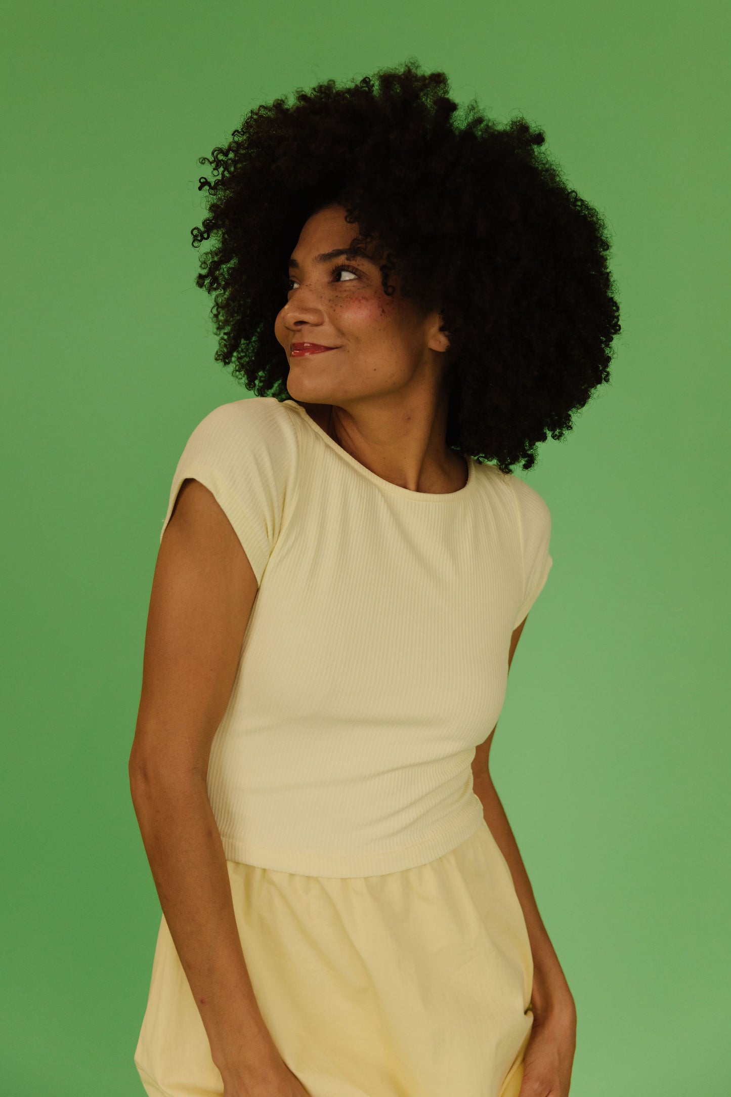 THE ANNA LYNN MIDI DRESS IN BANANA CREAM