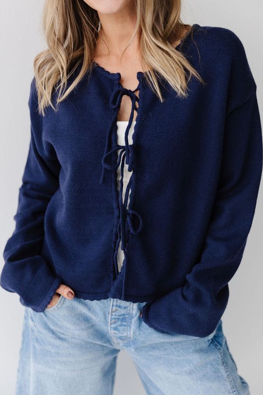 THE PRIMROSE CARDIGAN IN NAVY
