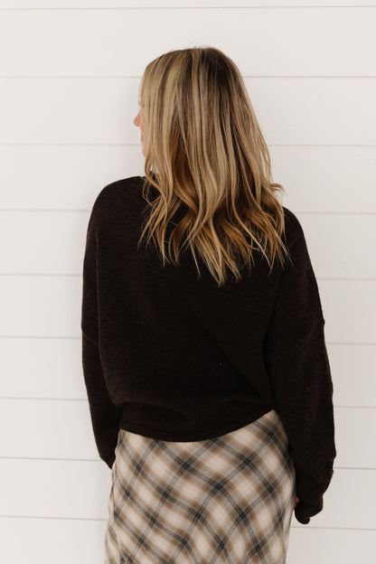 THE CAMPBELL CARDIGAN IN CHOCOLATE