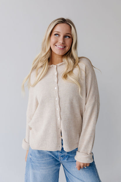 THE CAMPBELL CARDIGAN IN NATURAL