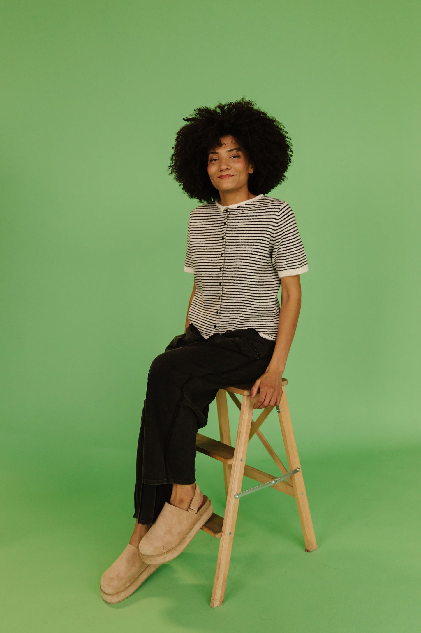 THE GAIA BARREL KNIT UTILITY PANTS IN BLACK