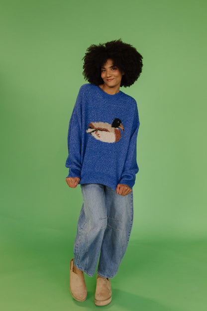 THE LOUIE DUCK SWEATER IN ROYAL BLUE