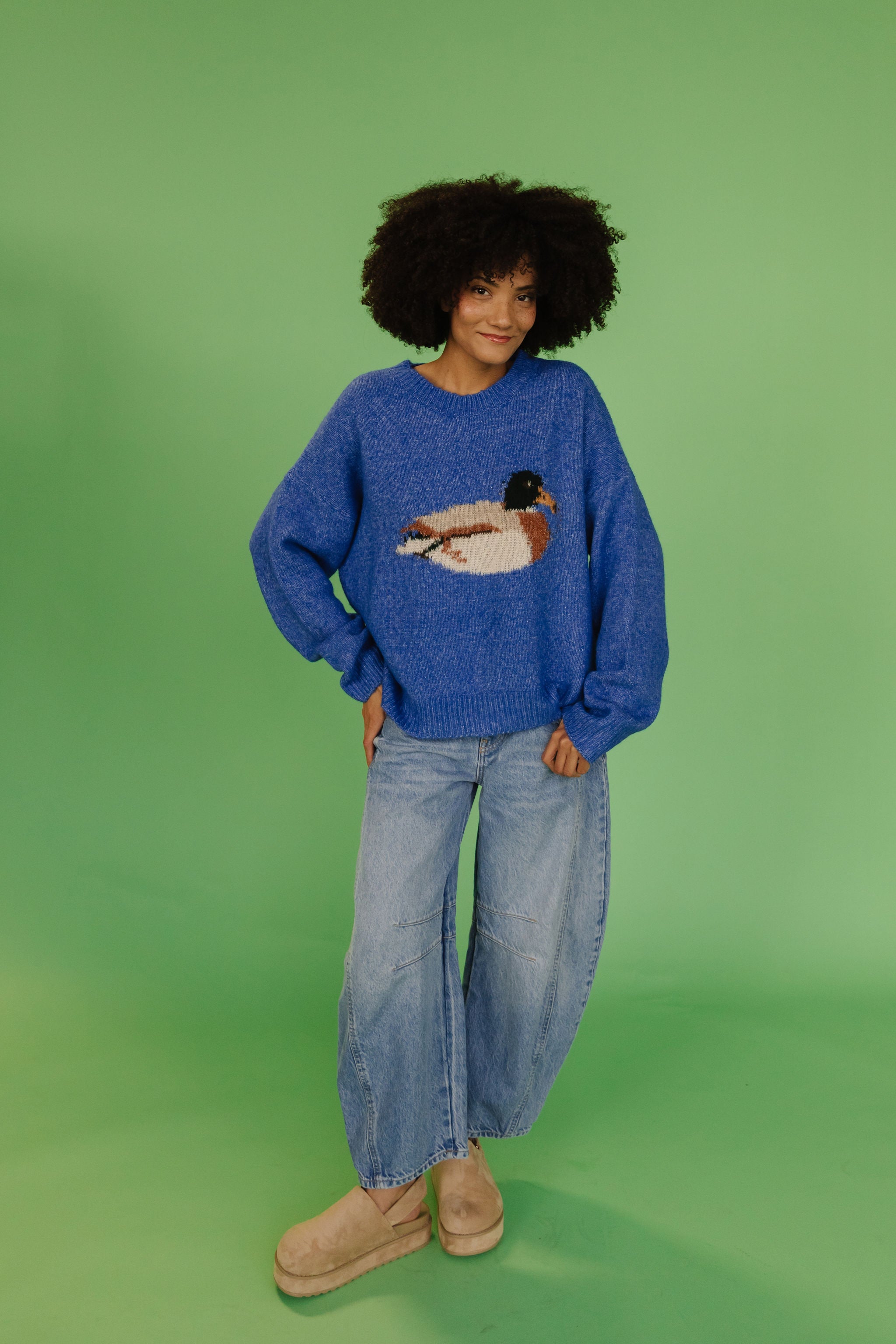 THE LOUIE DUCK SWEATER IN ROYAL BLUE – Pink Desert