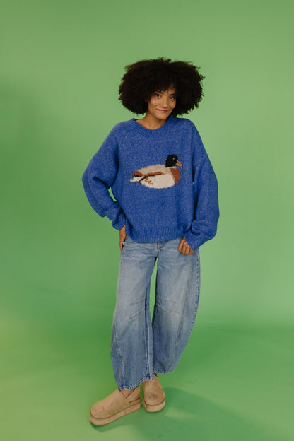 THE LOUIE DUCK SWEATER IN ROYAL BLUE