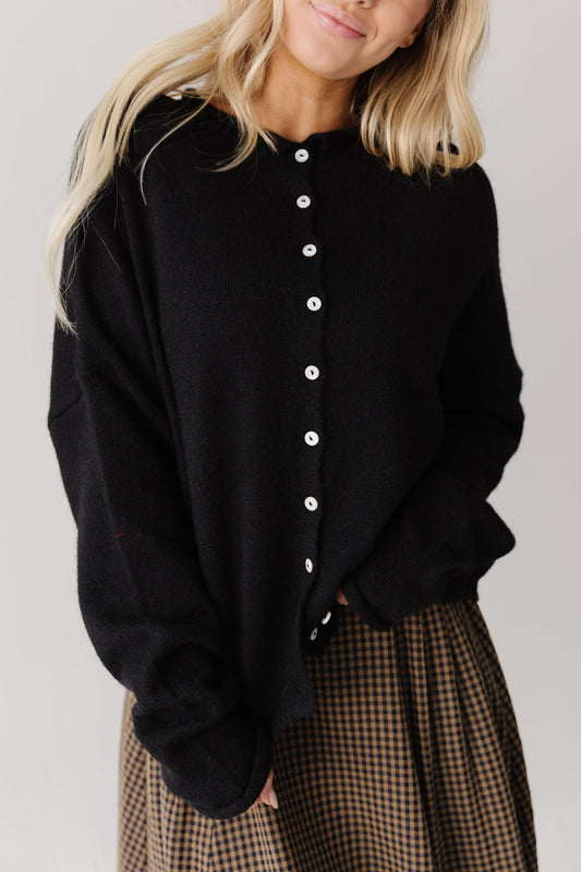 THE CAMPBELL CARDIGAN IN BLACK