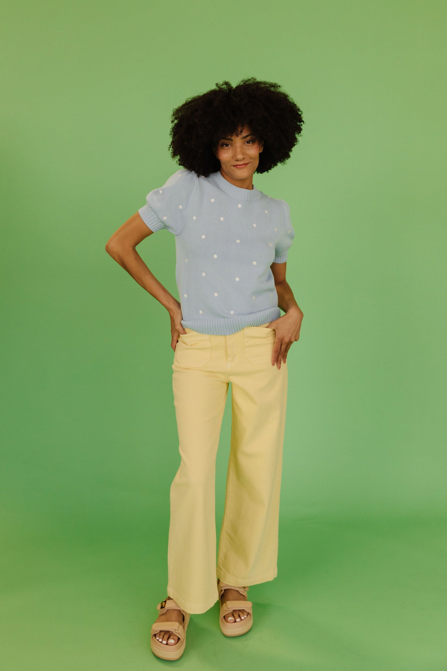 JBD WIDE LEG JEANS IN SUNSHINE