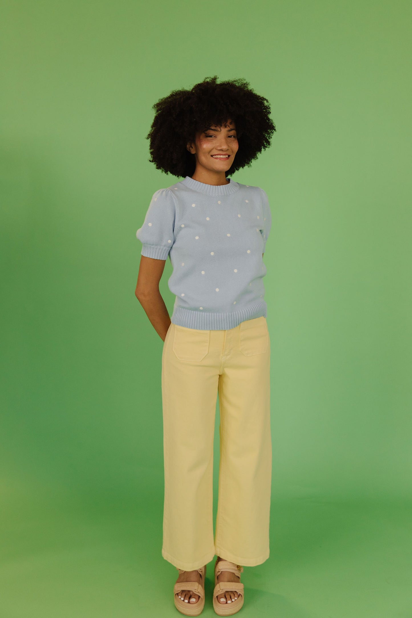 JBD WIDE LEG JEANS IN SUNSHINE