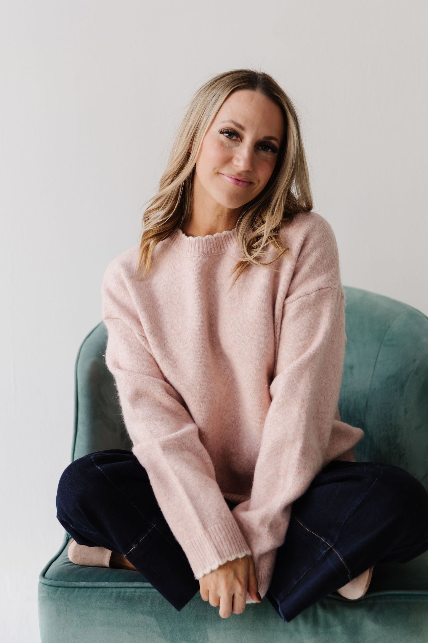 THE MINDY SOFT SWEATER IN DUSTY PINK