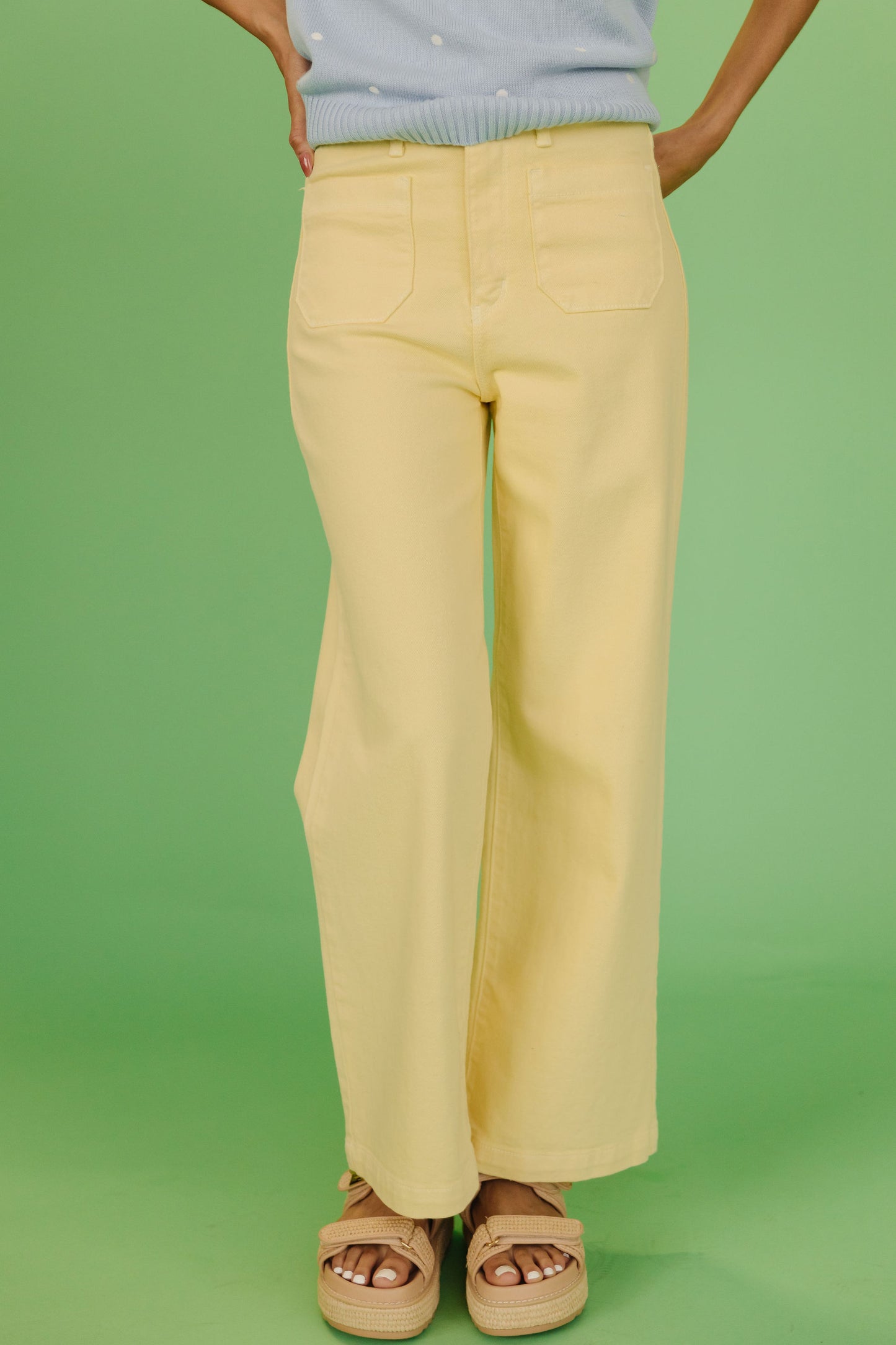 JBD WIDE LEG JEANS IN SUNSHINE