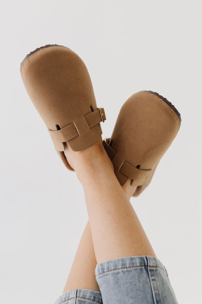 THE MAZEE BUCKLE CLOG IN TAUPE