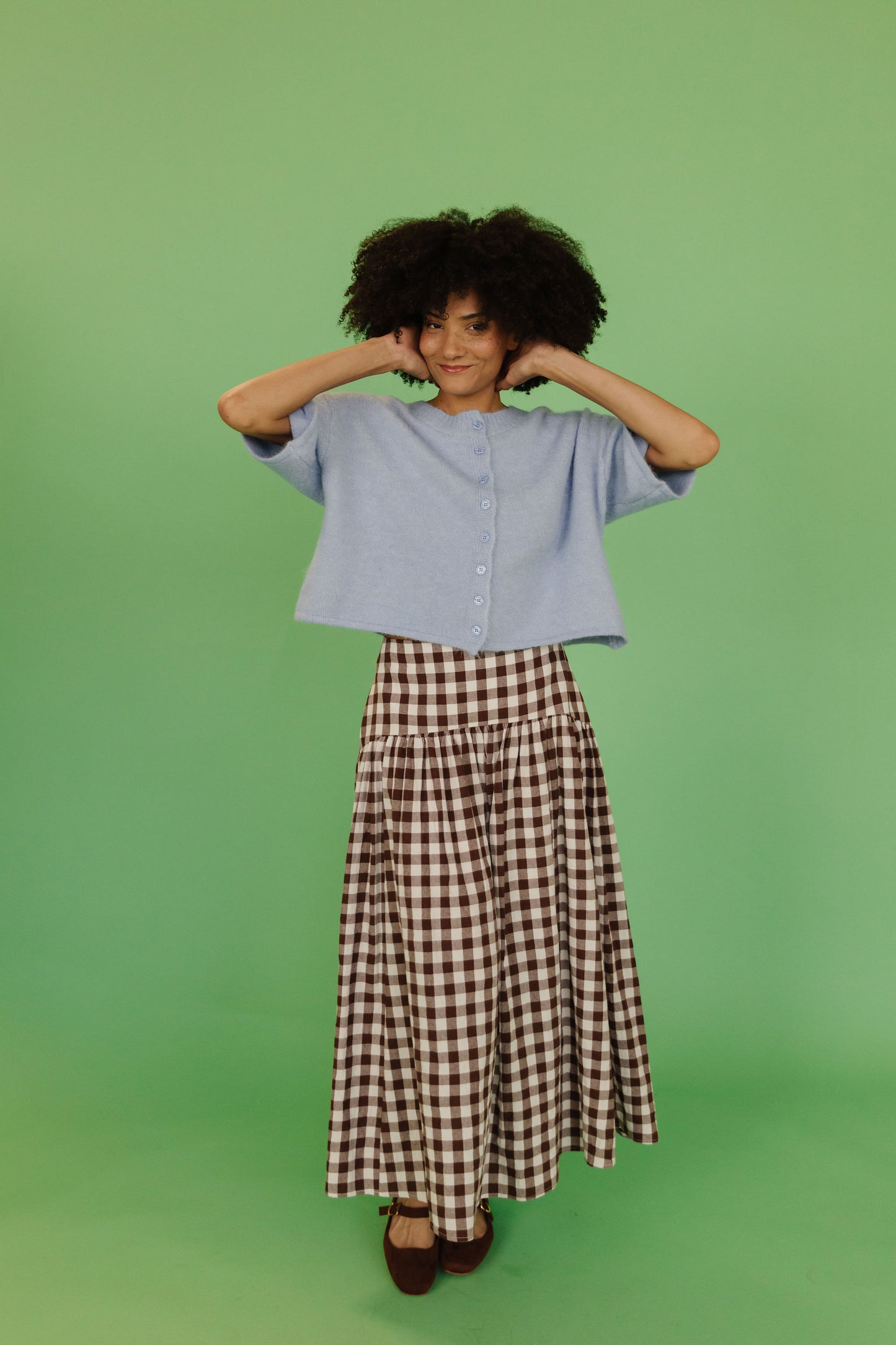 THE KATELYNN KNIT CARDIGAN IN PALE BLUE